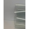 ANTICA TECA ESPOSITORE VETRO SOFFIATO BASE LEGNO CILINDRO ROTONDA H 40 CM STATUA
