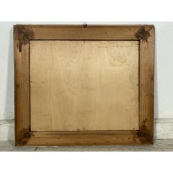 ANTICO QUADRO OLIO P. Gaddia PAESAGGIO ALPINO ALPEGGIO BAITA MONTAGNA '900