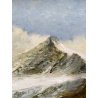 ANTICO QUADRO OLIO P. Gaddia PAESAGGIO ALPINO ALPEGGIO BAITA MONTAGNA '900