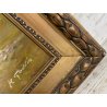ANTICO QUADRO OLIO P. Gaddia PAESAGGIO ALPINO ALPEGGIO BAITA MONTAGNA '900