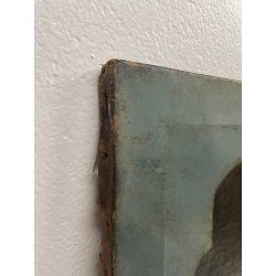 ANTICO QUADRO RITRATTO DIPINTO OLIO SU TELA EPOCA '800 FRATE IGNOTO 39X49 CM
