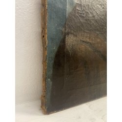 ANTICO QUADRO RITRATTO DIPINTO OLIO SU TELA EPOCA '800 FRATE IGNOTO 39X49 CM