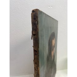 ANTICO QUADRO RITRATTO DIPINTO OLIO SU TELA EPOCA '800 FRATE IGNOTO 39X49 CM