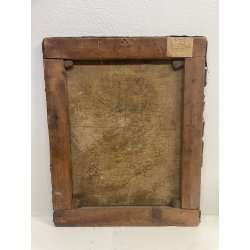 ANTICO QUADRO RITRATTO DIPINTO OLIO SU TELA EPOCA '800 FRATE IGNOTO 39X49 CM