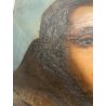 ANTICO QUADRO RITRATTO DIPINTO OLIO SU TELA EPOCA '800 FRATE IGNOTO 39X49 CM