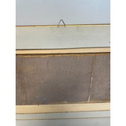 QUADRO DIPINTO OLIO TAVOLA Carlo Monti PAESAGGIO Arona CORSO TETTI Lago Maggiore