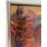 QUADRO DIPINTO olio tela Carlo Monti Arona Lago Maggiore PAESAGGIO MONTANO BOSCO