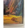 QUADRO DIPINTO olio tela Carlo Monti Arona Lago Maggiore PAESAGGIO MONTANO BOSCO