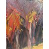 QUADRO DIPINTO olio tela Carlo Monti Arona Lago Maggiore PAESAGGIO MONTANO BOSCO