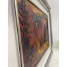 QUADRO DIPINTO olio tela Carlo Monti Arona Lago Maggiore PAESAGGIO MONTANO BOSCO