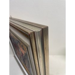 QUADRO DIPINTO olio tela Carlo Monti Arona Lago Maggiore PAESAGGIO MONTANO BOSCO