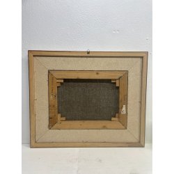 QUADRO DIPINTO olio tela Carlo Monti Arona Lago Maggiore PAESAGGIO MONTANO BOSCO