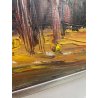 QUADRO DIPINTO olio tela Carlo Monti Arona Lago Maggiore PAESAGGIO MONTANO BOSCO