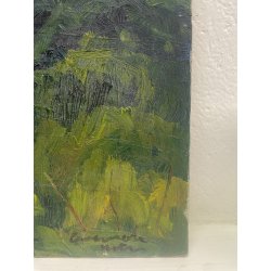 QUADRO DIPINTO olio tela PAESAGGIO Arona Lago Maggiore CASTELLO ANGERA DAGNENTE