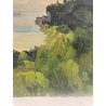 QUADRO DIPINTO olio tela PAESAGGIO Arona Lago Maggiore CASTELLO ANGERA DAGNENTE