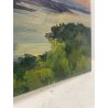 QUADRO DIPINTO olio tela PAESAGGIO Arona Lago Maggiore CASTELLO ANGERA DAGNENTE