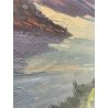 QUADRO DIPINTO olio tela PAESAGGIO Arona Lago Maggiore CASTELLO ANGERA DAGNENTE