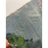 QUADRO DIPINTO olio tela PAESAGGIO Arona Lago Maggiore CASTELLO ANGERA DAGNENTE