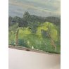 QUADRO DIPINTO olio tela PAESAGGIO Arona Lago Maggiore CASTELLO ANGERA DAGNENTE