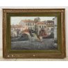 QUADRO DIPINTO OLIO TELA A. Monti SCORCIO NAVIGLIO San Cristoforo VECCHIA MILANO