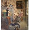 QUADRO STAMPA MULTIPLO "7621" COLOR Penelope Gari Melchers Old Fashioned Sampler