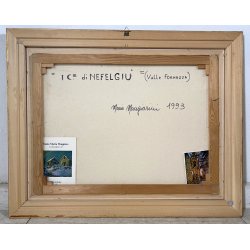QUADRO DIPINTO OLIO M. Mangiarini PAESAGGIO MONTANO CORNI di NEFELGIU' FORMAZZA