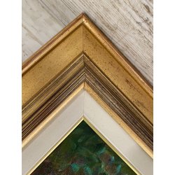 QUADRO DIPINTO OLIO M. Mangiarini PAESAGGIO MONTANO CORNI di NEFELGIU' FORMAZZA
