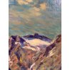 QUADRO DIPINTO OLIO M. Mangiarini PAESAGGIO MONTANO CORNI di NEFELGIU' FORMAZZA