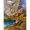 QUADRO DIPINTO OLIO M. Mangiarini PAESAGGIO MONTANO CORNI di NEFELGIU' FORMAZZA