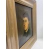 ANTICO QUADRO RITRATTO DIPINTO OLIO SU TELA EPOCA '800 GIOVANE DONNA NOBILE OLD