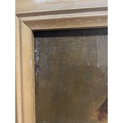 ANTICO QUADRO RITRATTO DIPINTO OLIO SU TELA EPOCA '800 GIOVANE DONNA NOBILE OLD