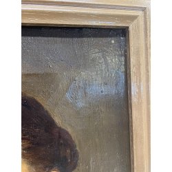 ANTICO QUADRO RITRATTO DIPINTO OLIO SU TELA EPOCA '800 GIOVANE DONNA NOBILE OLD