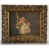 ANTICO QUADRO DIPINTO OLIO Vittorio Zecchin Dolci parole SCENA GALANTE nel BOSCO