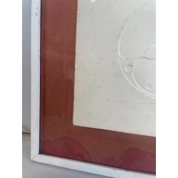 ANTICA STAMPA INCISIONE MULTIPLO FIRMATO GIORGIO POMODORO 20X43CM ANNI 30 QUADRO