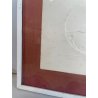 ANTICA STAMPA INCISIONE MULTIPLO FIRMATO GIORGIO POMODORO 20X43CM ANNI 30 QUADRO