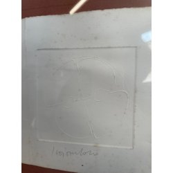 ANTICA STAMPA INCISIONE MULTIPLO FIRMATO GIORGIO POMODORO 20X43CM ANNI 30 QUADRO
