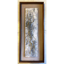 QUADRO BASSORILIEVO Edmondo Poletti Don Chisciotte Sancio Panza CALCO GESSO '900