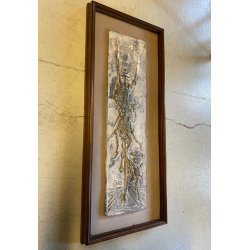 QUADRO BASSORILIEVO Edmondo Poletti Don Chisciotte Sancio Panza CALCO GESSO '900