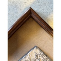 QUADRO BASSORILIEVO Edmondo Poletti Don Chisciotte Sancio Panza CALCO GESSO '900