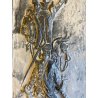 QUADRO BASSORILIEVO Edmondo Poletti Don Chisciotte Sancio Panza CALCO GESSO '900