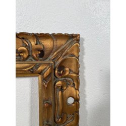 ANTICA CORNICE BAROCCA DORATA LEGNO SCOLPITO 61 cm x 70 cm EPOCA '900 quadro old