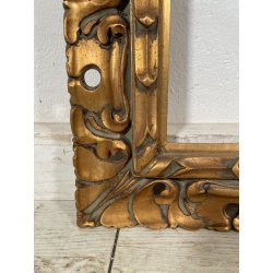ANTICA CORNICE BAROCCA DORATA LEGNO SCOLPITO 61 cm x 70 cm EPOCA '900 quadro old