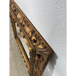 ANTICA CORNICE BAROCCA DORATA LEGNO SCOLPITO 61 cm x 70 cm EPOCA '900 quadro old