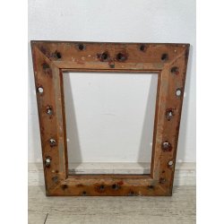 ANTICA CORNICE BAROCCA DORATA LEGNO SCOLPITO 61 cm x 70 cm EPOCA '900 quadro old