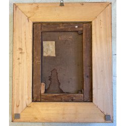 ANTICO DIPINTO OLIO TELA San Luigi Gonzaga GIGLI CORONA TESCHIO RELIGIOSO '800