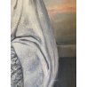ANTICO DIPINTO OLIO TELA San Luigi Gonzaga GIGLI CORONA TESCHIO RELIGIOSO '800