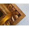 ANTICO DIPINTO OLIO TELA San Luigi Gonzaga GIGLI CORONA TESCHIO RELIGIOSO '800