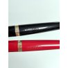 antico STILOFORO DESIGN anni 1950 CRISTALLO legno 2 PENNE a SFERA set SCRIVANIA