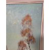 QUADRO DIPINTO OLIO TAVOL Artino Giroldi PAESAGGIO BOSCO SENTIERO CREPUSCOLO