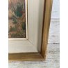 QUADRO DIPINTO OLIO TAVOL Artino Giroldi PAESAGGIO BOSCO SENTIERO CREPUSCOLO